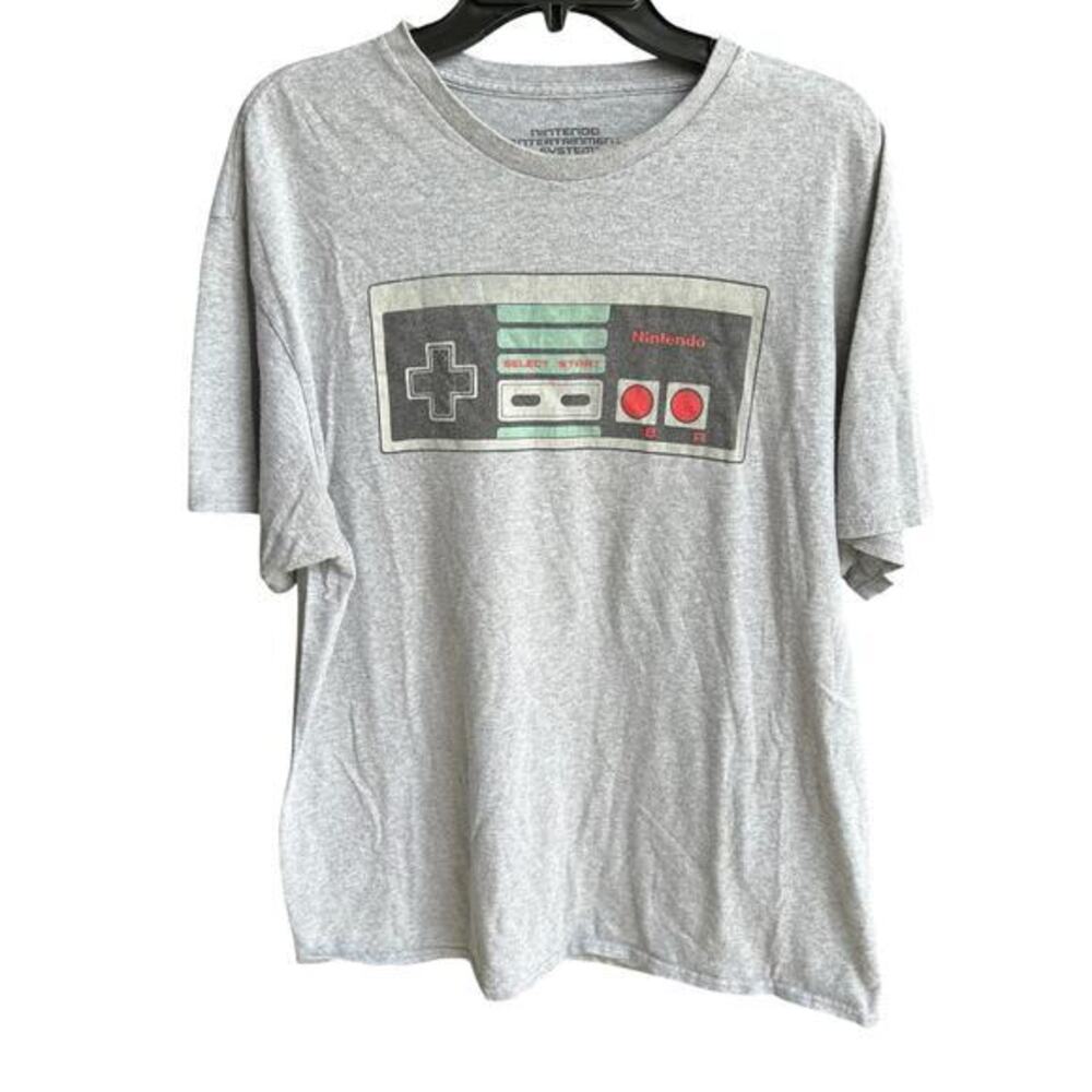 Nintendo gray controller graphic 2018 tee sz XL